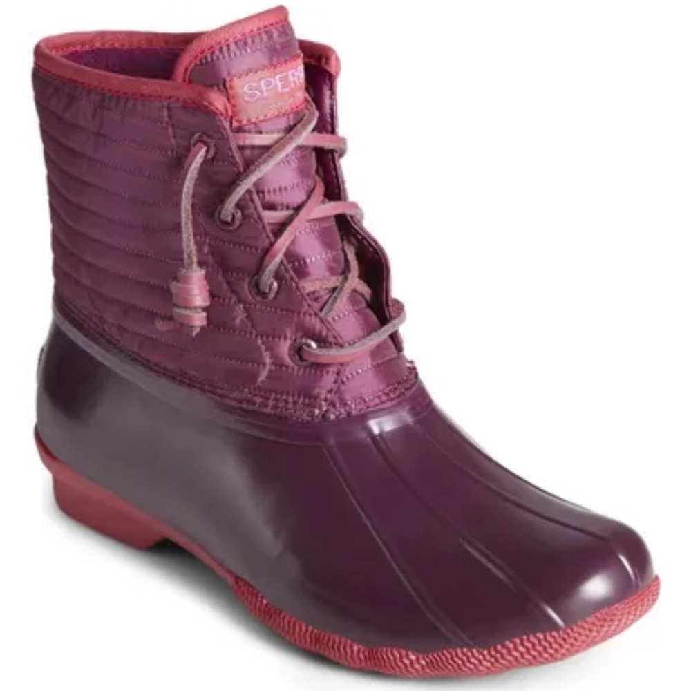 NEW‎ in BOX Sperry Women’s Saltwater Pac Boots - Persian Red Size 9.5